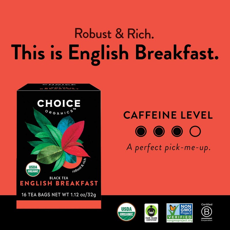 Choice Organic Teas Black Tea Variety Pack Sampler - Includes