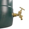 Solid brass water butt/rain barrel/tank threaded outlet adaptor/connector with 2