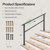 VIVOSUN Outdoor Handrail, 5 Step Stair Handrai, 69" x 36"