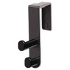 Safco 4225BL Over The Panel Double Coat Hook, Black, 1.75