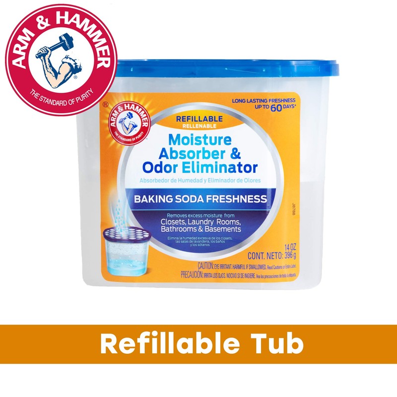 Arm & Hammer Fragrance Free Refillable Moisture Absorber and Odor