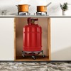 Luxshiny Movable Propane Cylinder Base, Propane Tank Stand with Wheels