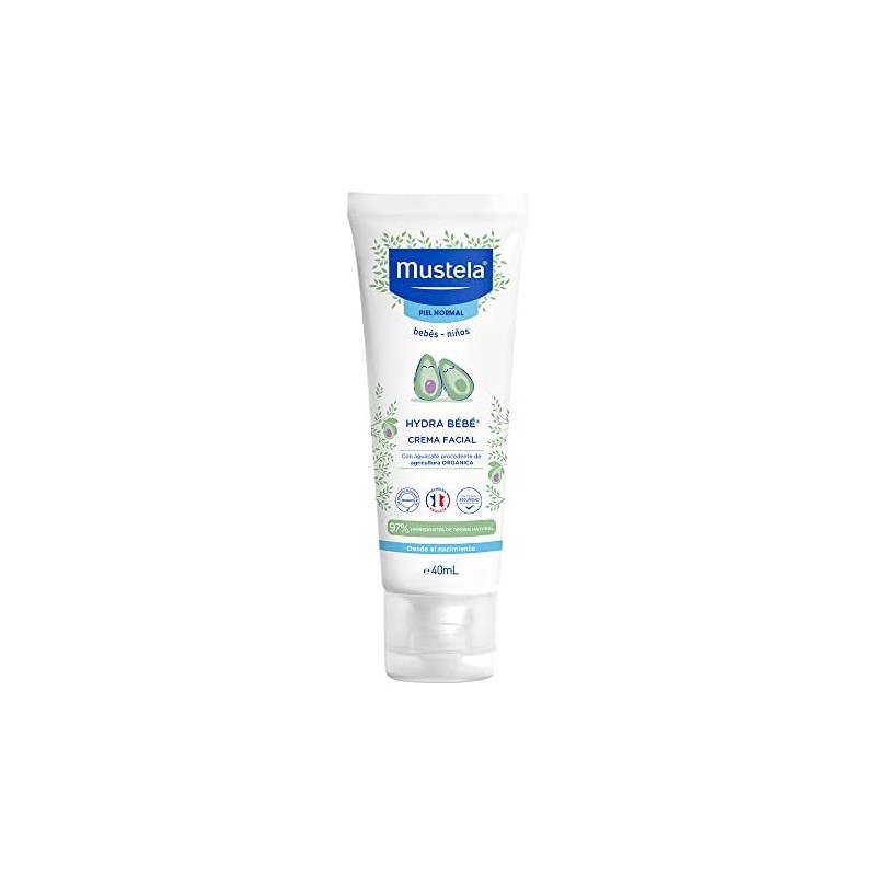 Mustela Crema Hidratante Facial para Bebé, Piel Normal, 40ml