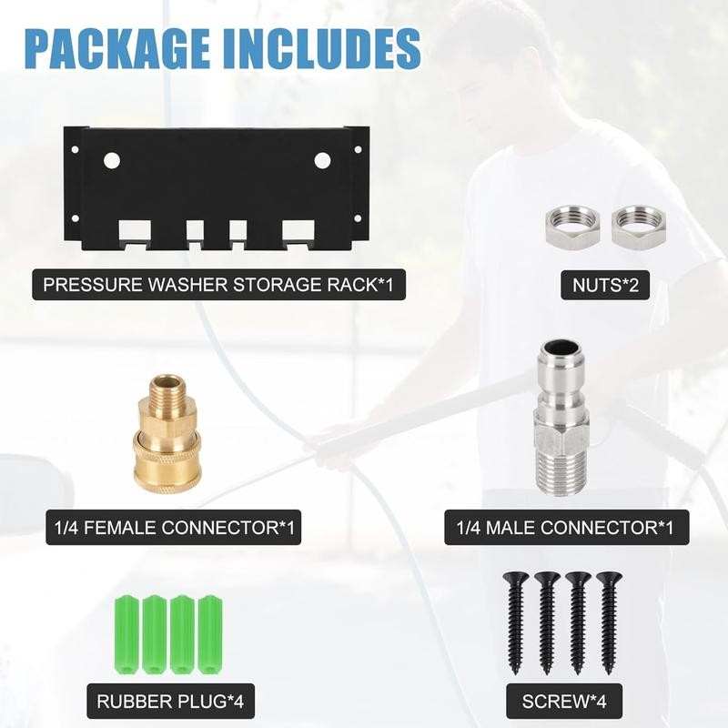 Pressure washer bracket, 7-hole wall mounted storage rack for foam