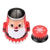 Christmas Candy Iron Box Roly Poly Design Santa Claus Snowman