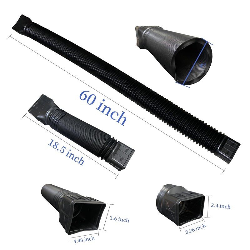 3 pack Flexible Rain Gutter Downspout Extensions,Drain Downspout Extender,Gutter Extension