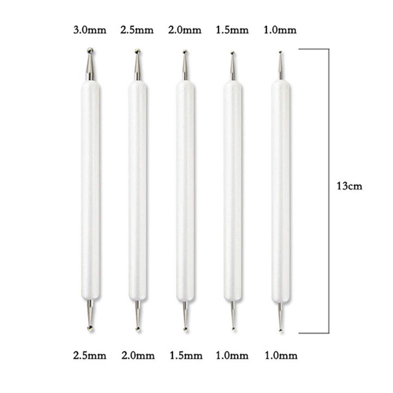 SagaSave 5 Pieces Embossing Tool Set with 1-3mm Double End,