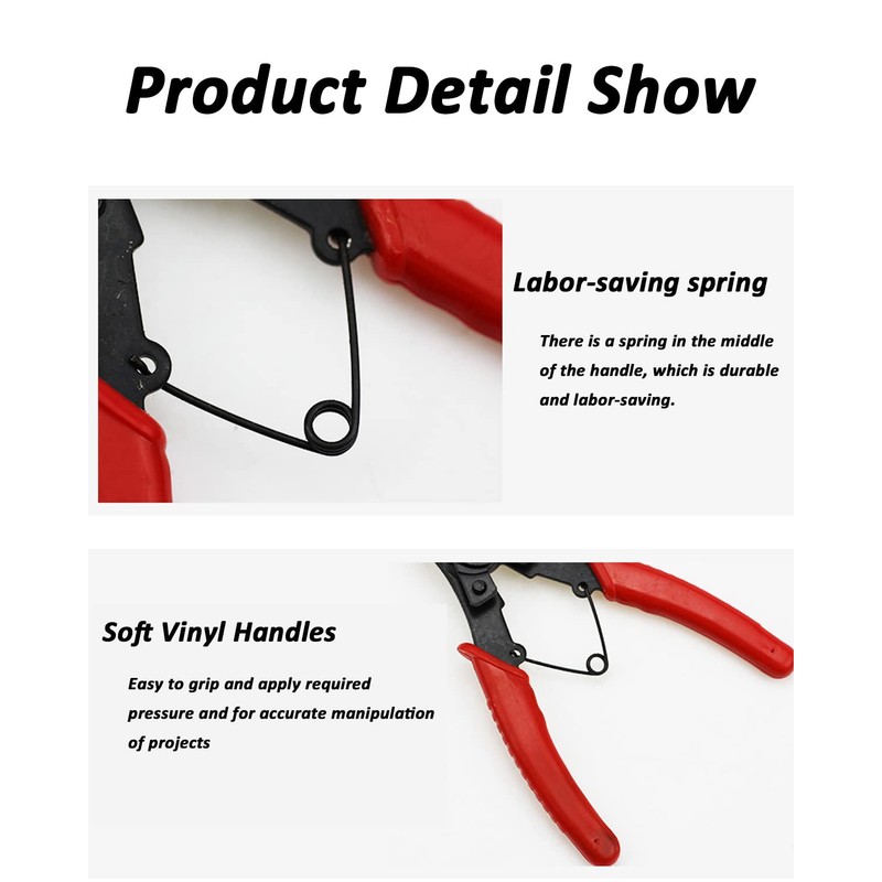 Snap Ring Pliers, Hosrnovo 4 In 1 C Clips Removal