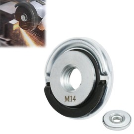 Angle Grinder M14 Quick Release Nut, Heavy Duty Stainless Steel Self Locking Retaining Flange Nut, Replacement Pressure Plate Fastener for Most Angle Grinders (Silver-1 Pcs)