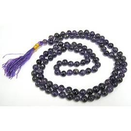 CRYSTALMIRACLE Amethyst 6 Mm Beaded Necklace Fashion Jewelry Men Women Accessory Gift Crystal Healing Chakra Balancer