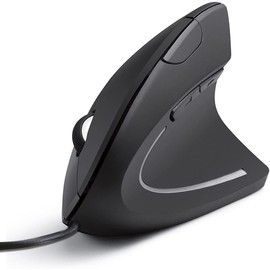 VMINGO Mouse Vertical Ergonomico Raton Gamer Alambrico Silencioso dpi (LUZ RGB (6 Botones))