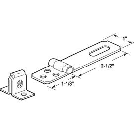 Prime-Line MP5056 Safety Hasp, 2-1/2 In., Steel Construction, Zinc Plated Finish, Fixed (Single Pack)