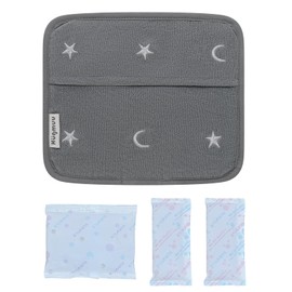 Hugmuu Cooling Sheet for Babies, Renewal Edition, Cooling Pad, Baby Carrier, Heat Protection, Cold Pack Cover, Child Seat, Includes 3 Cold Gels