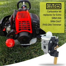 Butom SRM-266 Carburetor with Filters Maintenance Kit for ECHO SRM-266S SRM-266T SRM-266U PAS-266 PPT-266 PPT-266H PE-266 PE-266S SHC-266 HCA-266 Trimmer Weedeater RB-K112