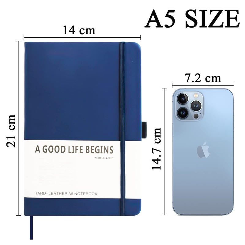 SAYEEC Lined Journal Notebook 1 Pack, A5 Hardcover Notebook for