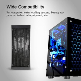 Joyzan Computer Heat Exchanger, 12 Tubes Cooler Pipe Water Cooling Radiator Aluminium G1/4 Thread Separator Tubing Watercooling CPU PC Sink Liquid Triple Fan Mounts Hardware Labs Kit Cool System 240mm