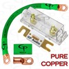 GP Audio CERAMIC 300 AMP ANL Fuse Holder INLINE INSTALL KIT 1/0 AWG GAUGE COPPER GREEN