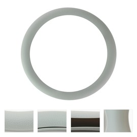 BROVACS Lederstruktur Weiche Silikon Auto Lenkradhülle Universal Anti-Rutsch Design Schutzhülle Grau