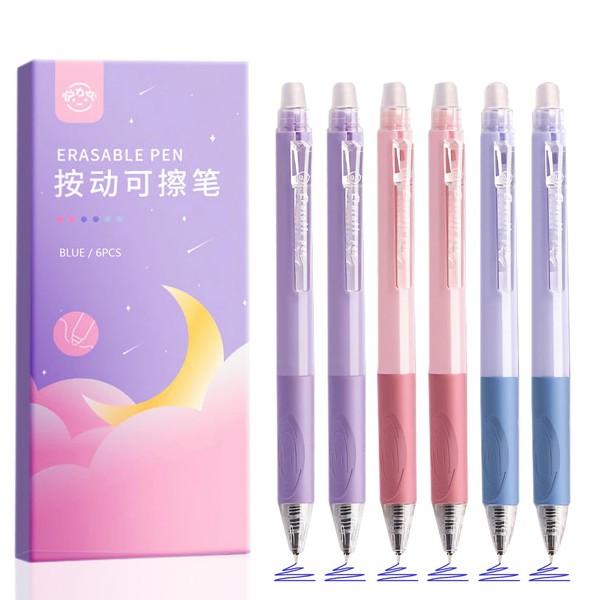 MHBEW Cute Erasable Pens 0.5mm Fine Point Smooth Writing Gel