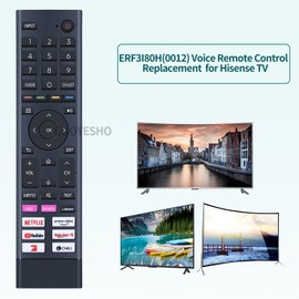 GOUYESHO New Replacement ERF3I80H Voice Remote Control for Hisense QLED 4K TV 43E7HQ ERF3I80H ERF3I80H0012 ERF3I80H-0012 43A67H 43A6FG 55A6FG 58A6GG 70A6FG 75A6GG Voice Remote Control