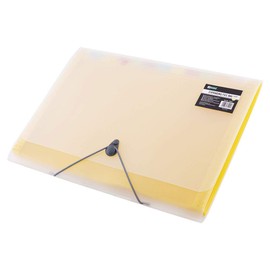 D.RECT 5540 Sorter Pouch | Document Sorter, School, Alphabetical | Expandable Document Pockets | Sorter 12 Compartments | School, Office, Home | Format A4 | Yellow