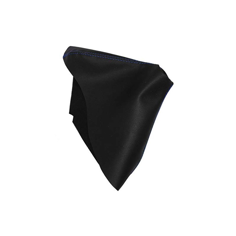 AERZETIX: Gear Stick Gaiter Faux Leather Black with Blue Stitching