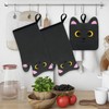 NIGOWAYS Oven Mitts,Cute Cat Design Cooking Glove,Quilted Cotton Lining,Heat Resistant