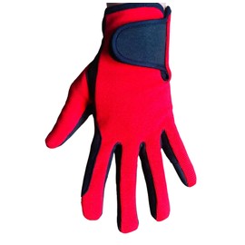 Youth Equestrian Gloves for Girls & Boys Children Gloves All Weather Outdoor Sports Gloves Horse Riding (Red, 10-12 Years)