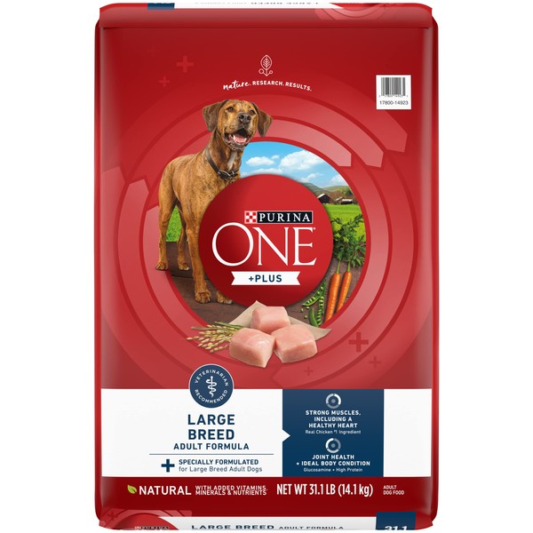 Purina ONE Natural Large Breed Adult Dry Dog Food, +Plus Formula - 31.1 lb. Bag