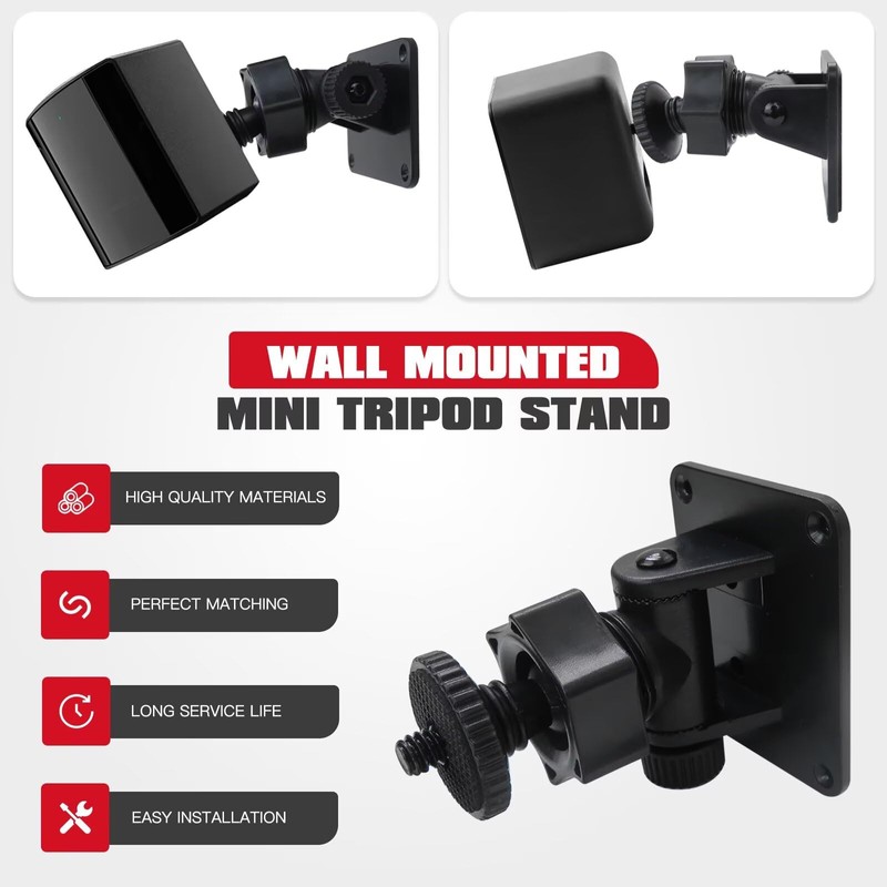 KOGUNXU Wall Mount 1/4 Screw Mini Tripod Stand Holder for