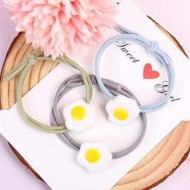 Fried food hair tie headband / 후라이 머리끈 헤어밴드