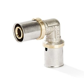 H2O-Flex® 26 Press Fitting Angle 90° for Composite Pipe 3.0 mm Aluminium Composite Multilayer Composite Pipe 26 x 3.0 mm DVGW Pipe