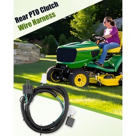 Rear PTO Clutch Wire Harness Fit for John Deere JD L120 L130 LA130 LA140 LA145 LA150 LA155 LA165 LA175 155C Sabre L2048 L2548 145 155 190C X140 GY20878, Replace GY21127 GY20166