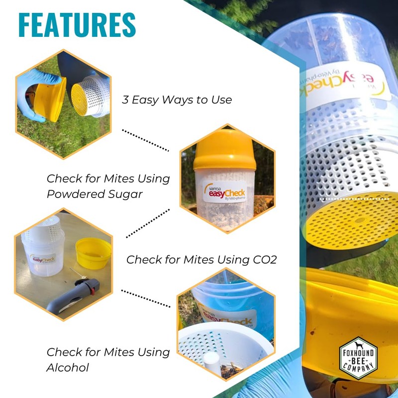 Foxhound Bee Company Varroa Easy Check Mite Tester - The