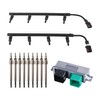 higehio 6.0L Valve Cover Gasket Kit with 8 Glow Plugs
