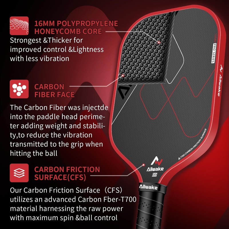 T700 Carbon Fiber Pickleball Paddles - USAPA Approved | 8.0oz
