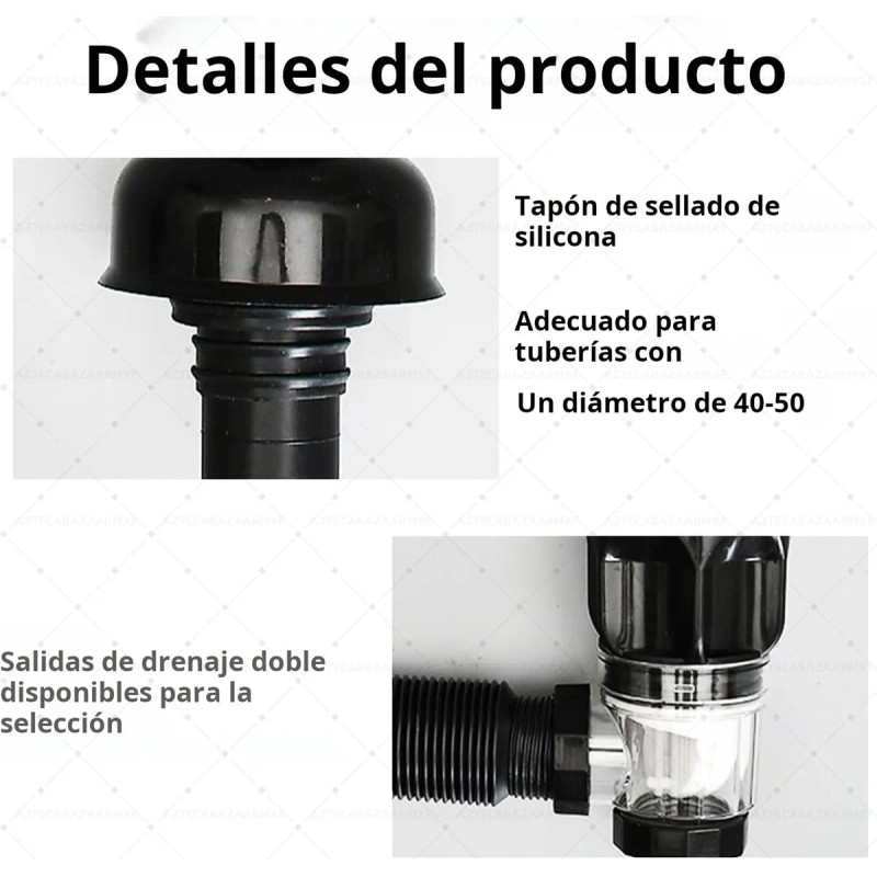 Cespol Con Sistema Anti Olores Y Botón Push Para Lavabo