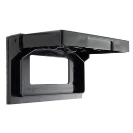 RecPro RV Exterior Power Outlet Cover Plate | For GFI/GFCI Receptacles | Weatherproof Seal (Black)