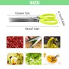 TNSRAY Herb Scissors Green Herb Scissors Stainless Steel Kitchen Scissors