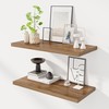 30" Floating Shelves for Wall, 12" Deep Slim Walnut Floating