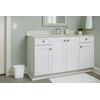 Rubbermaid Vanity Trash Can/Wastebasket, 1.5-Gallons/6-Quarts, White, for Under Counter/Kitchen/Office/Bedroom/Bathroom