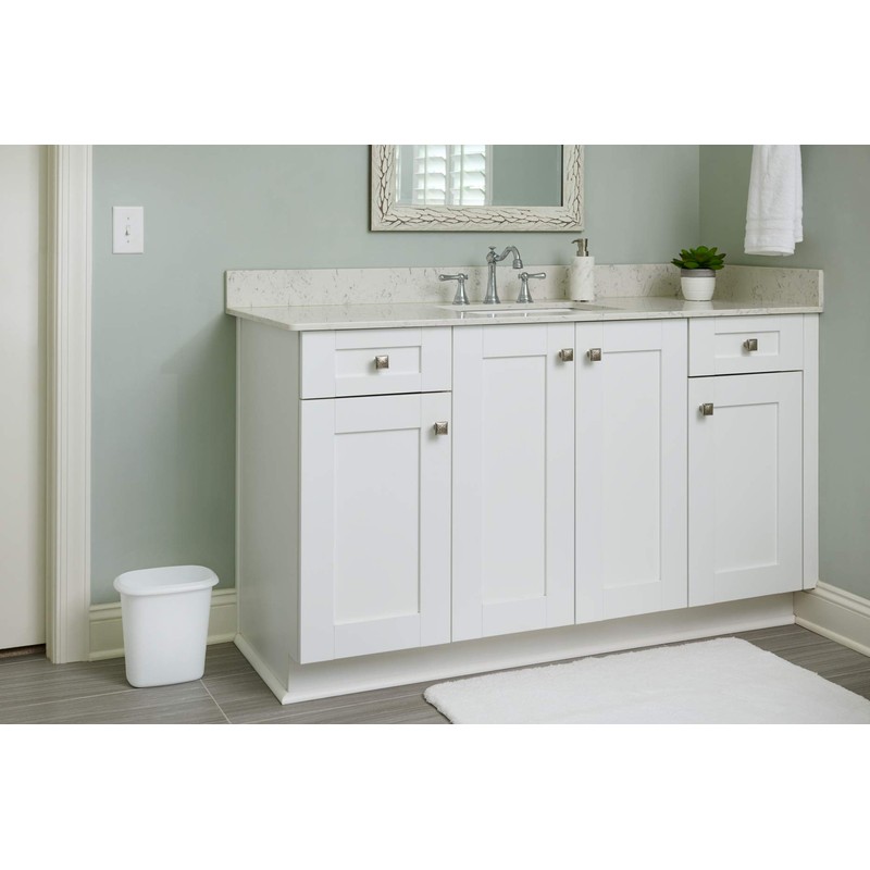 Rubbermaid Vanity Trash Can/Wastebasket, 1.5-Gallons/6-Quarts, White, for Under Counter/Kitchen/Office/Bedroom/Bathroom