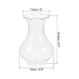 PATIKIL Clear Bulb Vases, 4 Pack Bulb Vase Small Vases Decorative Bud Flower Vase for Home Decor Living Room Table Decorations