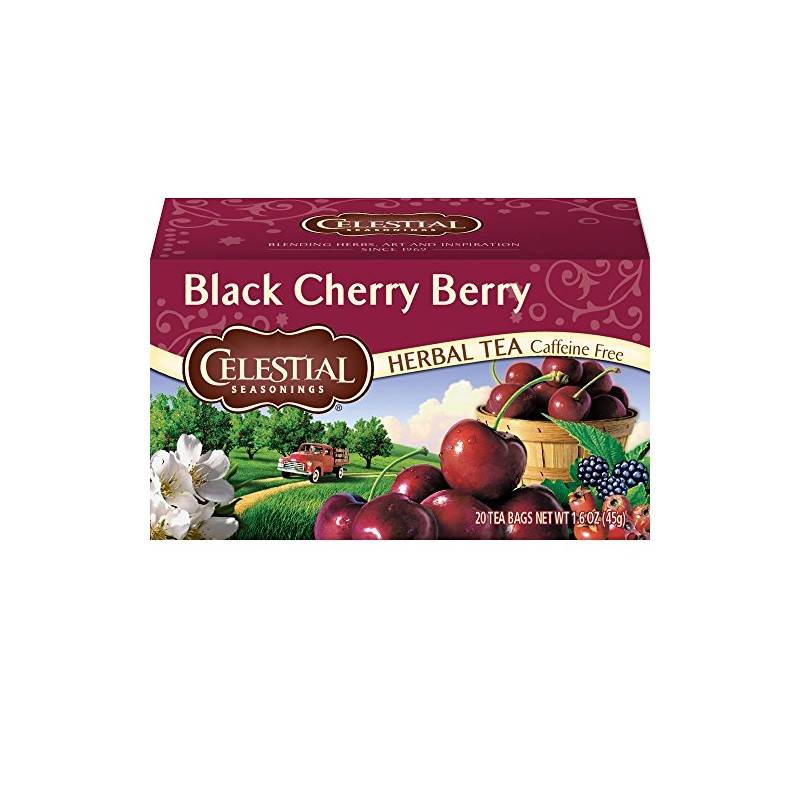 Celestial Seasonings Black Cherry Berry Herbal Tea, 20 Count
