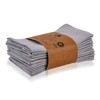 mon bijou® - 6 Pleasantly Soft Fabric Napkins Light Grey