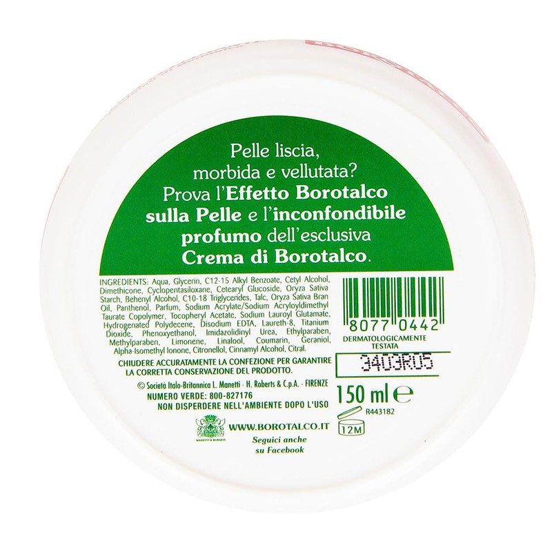 3x BOROTALCO crema vellutante creme body cream Körpercreme Körperpflege 150
