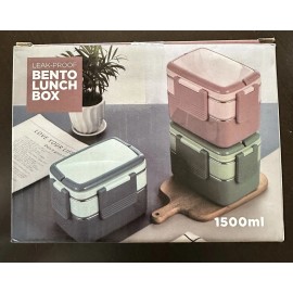 Bento Pink Stainless Steel Lunch Box for Kids and Adult Two Layer Capacity Leak-Proof