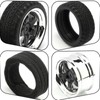 Pxyelec 4pcs Black 1/10 Scale Off Road Car RC Tyre