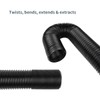 POWERTEC 70198 Flexible Dust Collection Hose, Black, 2.5"