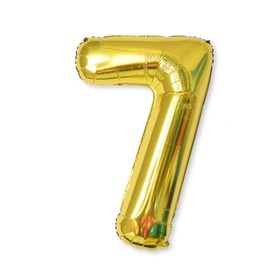 40 Inch Number Balloons, ADAND Gold Foil Balloons Mylar Arabic Number 0 1 2 3 4 5 6 7 8 9 Decorations for Birthday Party, Wedding, Bridal Shower, Engagement Photo Shoot, Anniversary (Gold, 7)
